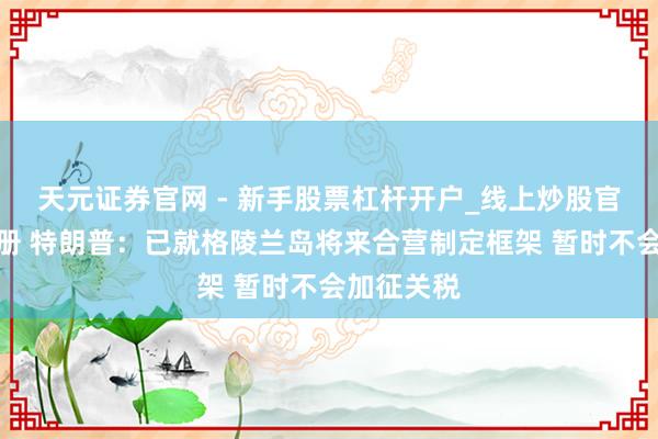 天元证券官网 - 新手股票杠杆开户_线上炒股官网配资注册 特朗普：已就格陵兰岛将来合营制定框架 暂时不会加征关税