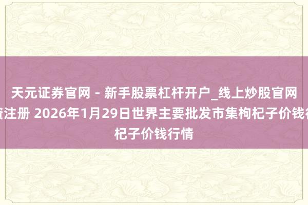 天元证券官网 - 新手股票杠杆开户_线上炒股官网配资注册 2026年1月29日世界主要批发市集枸杞子价钱行情