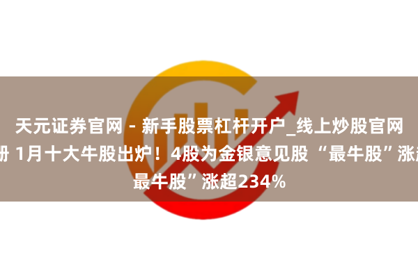天元证券官网 - 新手股票杠杆开户_线上炒股官网配资注册 1月十大牛股出炉！4股为金银意见股 “最牛股”涨超234%