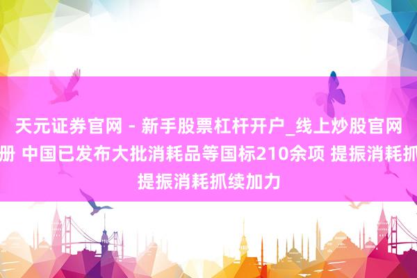天元证券官网 - 新手股票杠杆开户_线上炒股官网配资注册 中国已发布大批消耗品等国标210余项 提振消耗抓续加力
