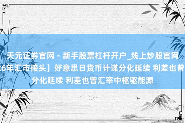 天元证券官网 - 新手股票杠杆开户_线上炒股官网配资注册 【2026年汇市接头】好意思日货币计谋分化延续 利差也曾汇率中枢驱能源