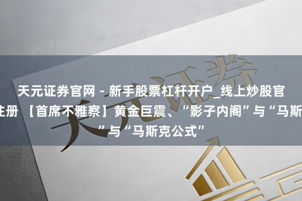 天元证券官网 - 新手股票杠杆开户_线上炒股官网配资注册 【首席不雅察】黄金巨震、“影子内阁”与“马斯克公式”