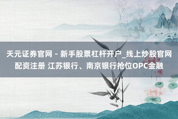 天元证券官网 - 新手股票杠杆开户_线上炒股官网配资注册 江苏银行、南京银行抢位OPC金融