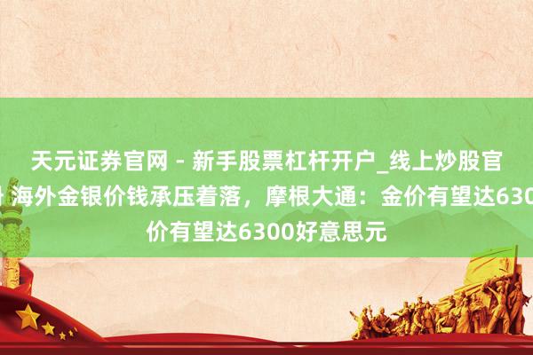 天元证券官网 - 新手股票杠杆开户_线上炒股官网配资注册 海外金银价钱承压着落，摩根大通：金价有望达6300好意思元