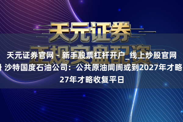 天元证券官网 - 新手股票杠杆开户_线上炒股官网配资注册 沙特国度石油公司：公共原油阛阓或到2027年才略收复平日