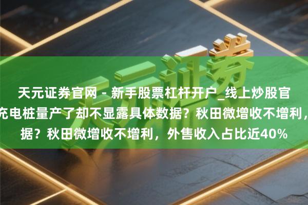 天元证券官网 - 新手股票杠杆开户_线上炒股官网配资注册 电子纸、充电桩量产了却不显露具体数据？秋田微增收不增利，外售收入占比近40%
