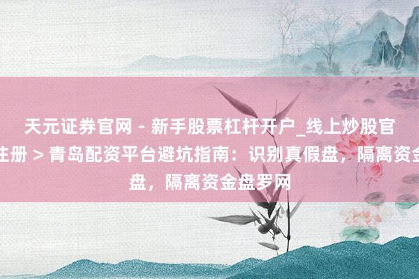 天元证券官网 - 新手股票杠杆开户_线上炒股官网配资注册 > 青岛配资平台避坑指南：识别真假盘，隔离资金盘罗网